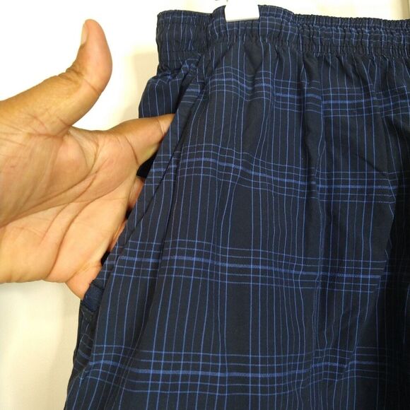 Nike Lightweight Check Swim Shorts Men's Size XXL Blue Embroidered logos - Picture 4 of 10
